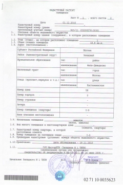 Кадастровый паспорт